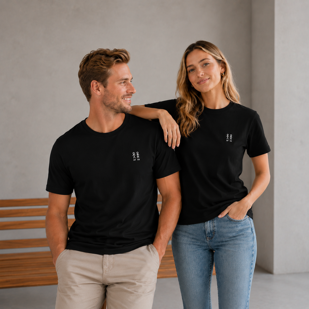 Svart Unisex T-skjorte