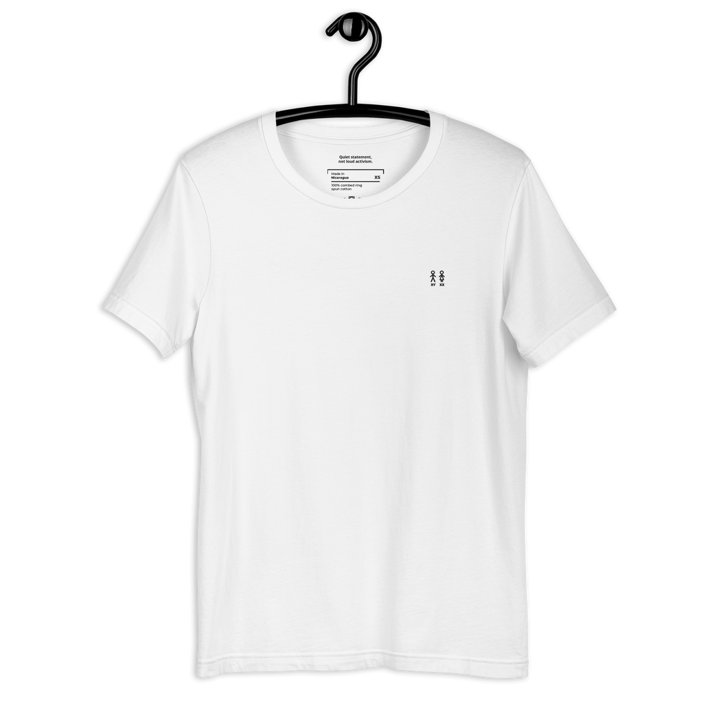 Hvit Unisex T-skjorte